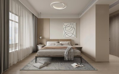 现代卧室3D模型下载